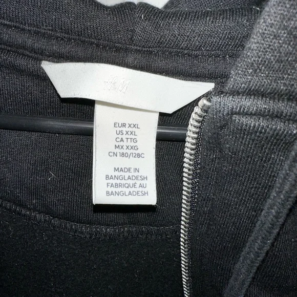 H&M Women’s Black Zip-Up Hoodie - Picture 2 of 2